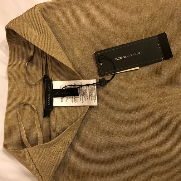 NWTS! BCBGMaxazria Khaki Power Skirt (XS) - Picture 7 of 9
